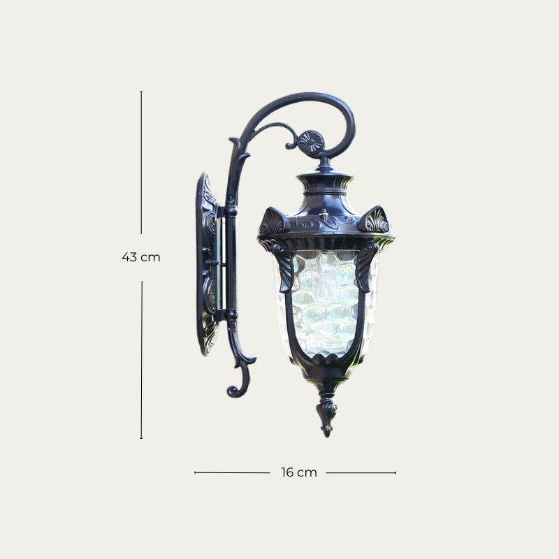 Applique Extérieur "La Régence" — Lanterne Vintage Aluminium IP65 E27 | Linea Lumen