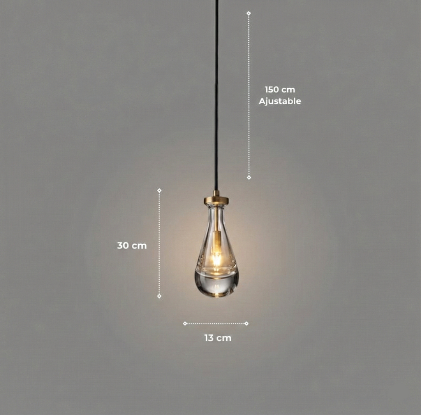Suspension "La Parisienne" — Art Déco Verre Transparent & Cuivre Doré E14 | Linea Lumen