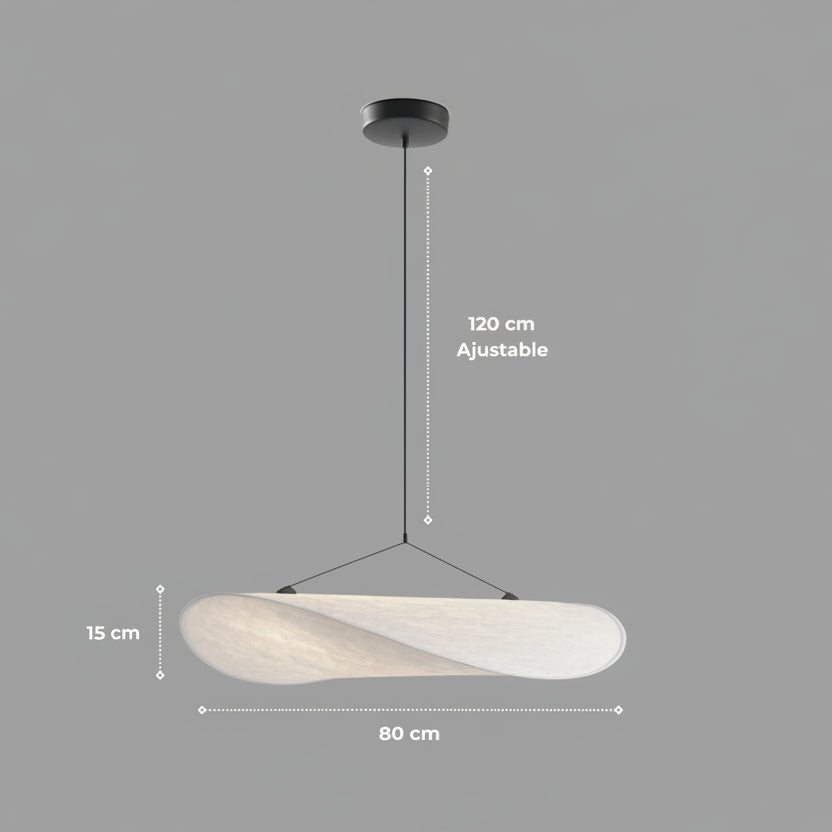 Suspension "La Méduse" — Wabi-Sabi Design Organique Blanc Ø 40/60/80 cm | Linea Lumen