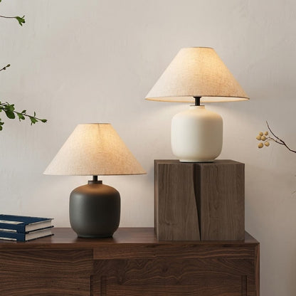 Lampe "L'Argile" — Céramique Wabi-Sabi Minimaliste