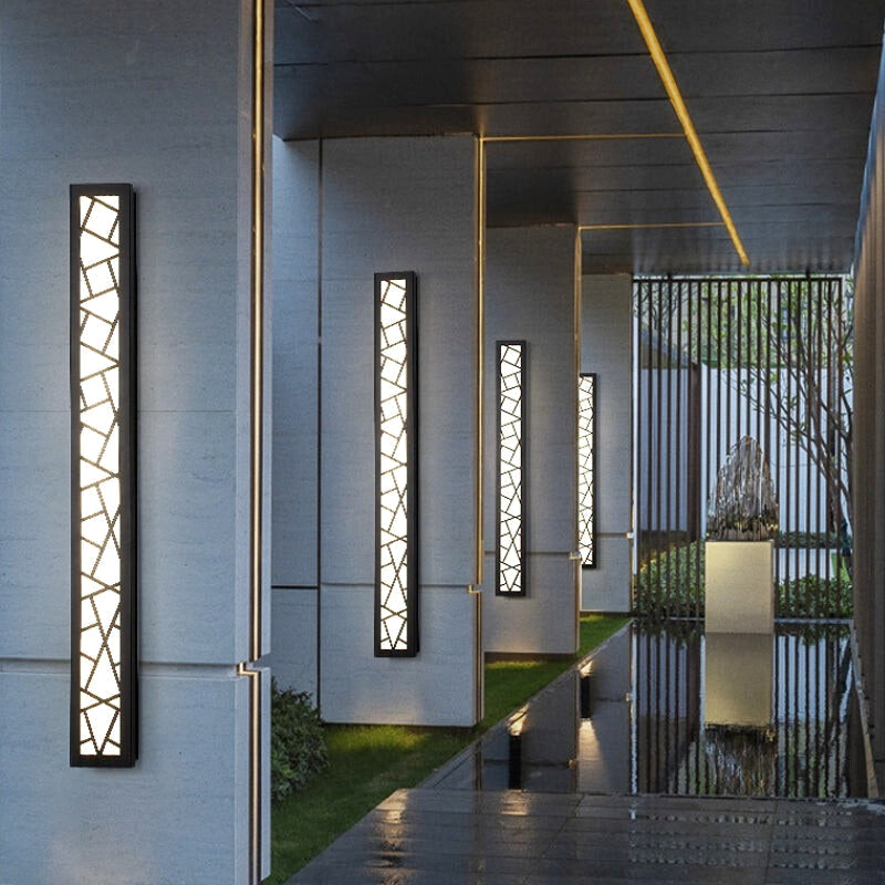 Applique Murale Extérieur "L'Ombre" — LED Ligne Minimaliste IP65 Noir | Linea Lumen