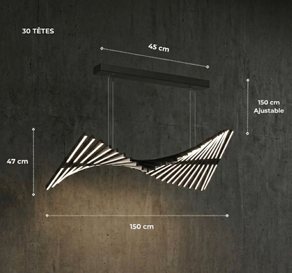 Suspension "La Constellation" — XXL Lustre Design 20 ou 30 Têtes LED Grand Salon | Linea Lumen