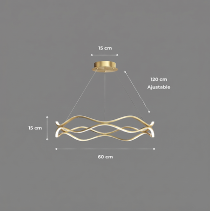 Suspension "Le Cercle" — LED Circulaire Minimaliste Luxe Hall Salon | Linea Lumen