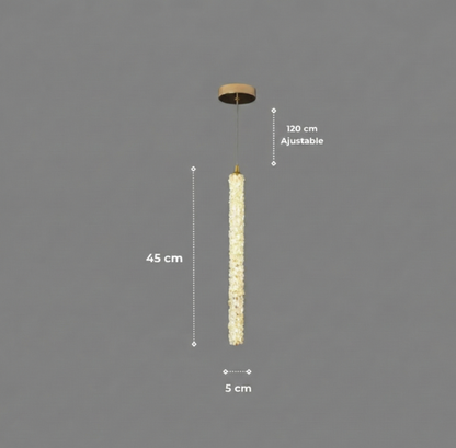 Suspension "La Cascade" — Cristal Facetté Dimmable Or Brossé 45/55/65 cm | Linea Lumen