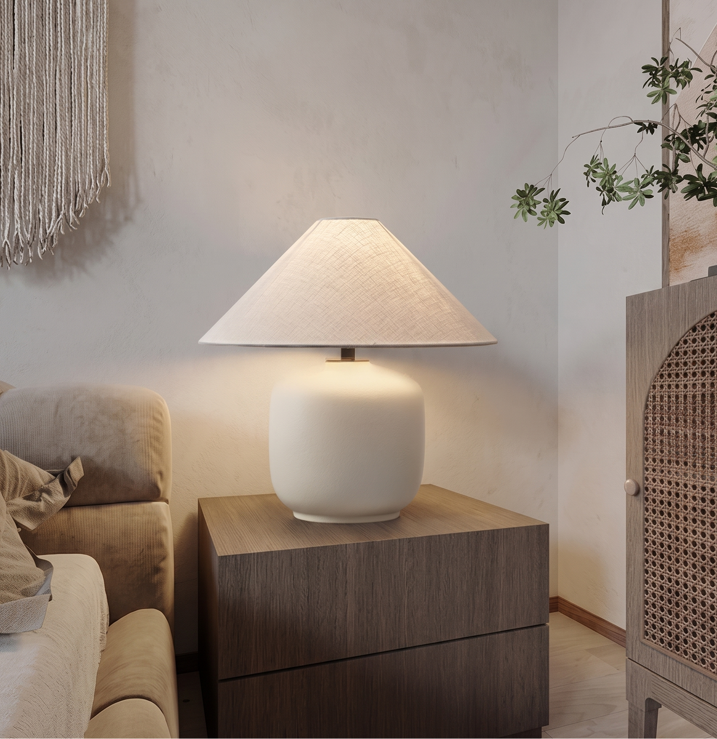 Lampe "L'Argile" — Céramique Wabi-Sabi Minimaliste