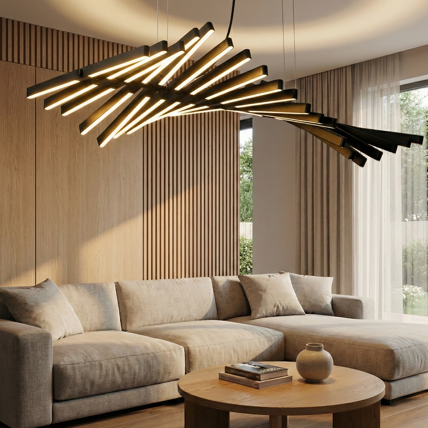 Suspension "La Constellation" — XXL Lustre Design 20 ou 30 Têtes LED Grand Salon | Linea Lumen