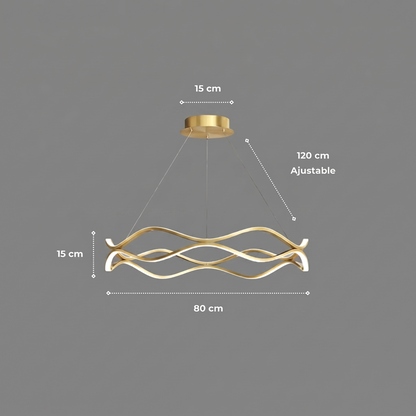 Suspension "Le Cercle" — LED Circulaire Minimaliste Luxe Hall Salon | Linea Lumen