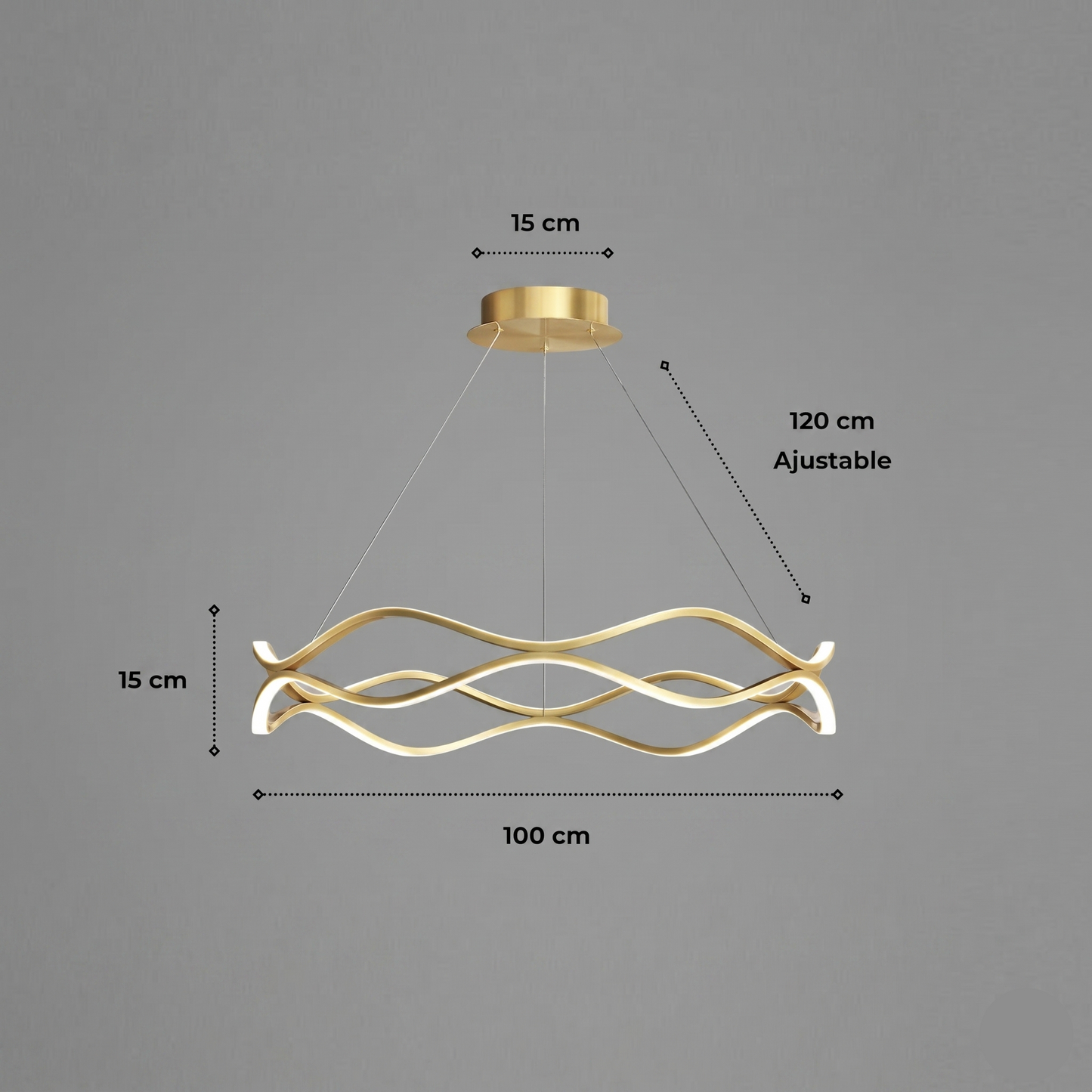 Suspension "Le Cercle" — LED Circulaire Minimaliste Luxe Hall Salon | Linea Lumen