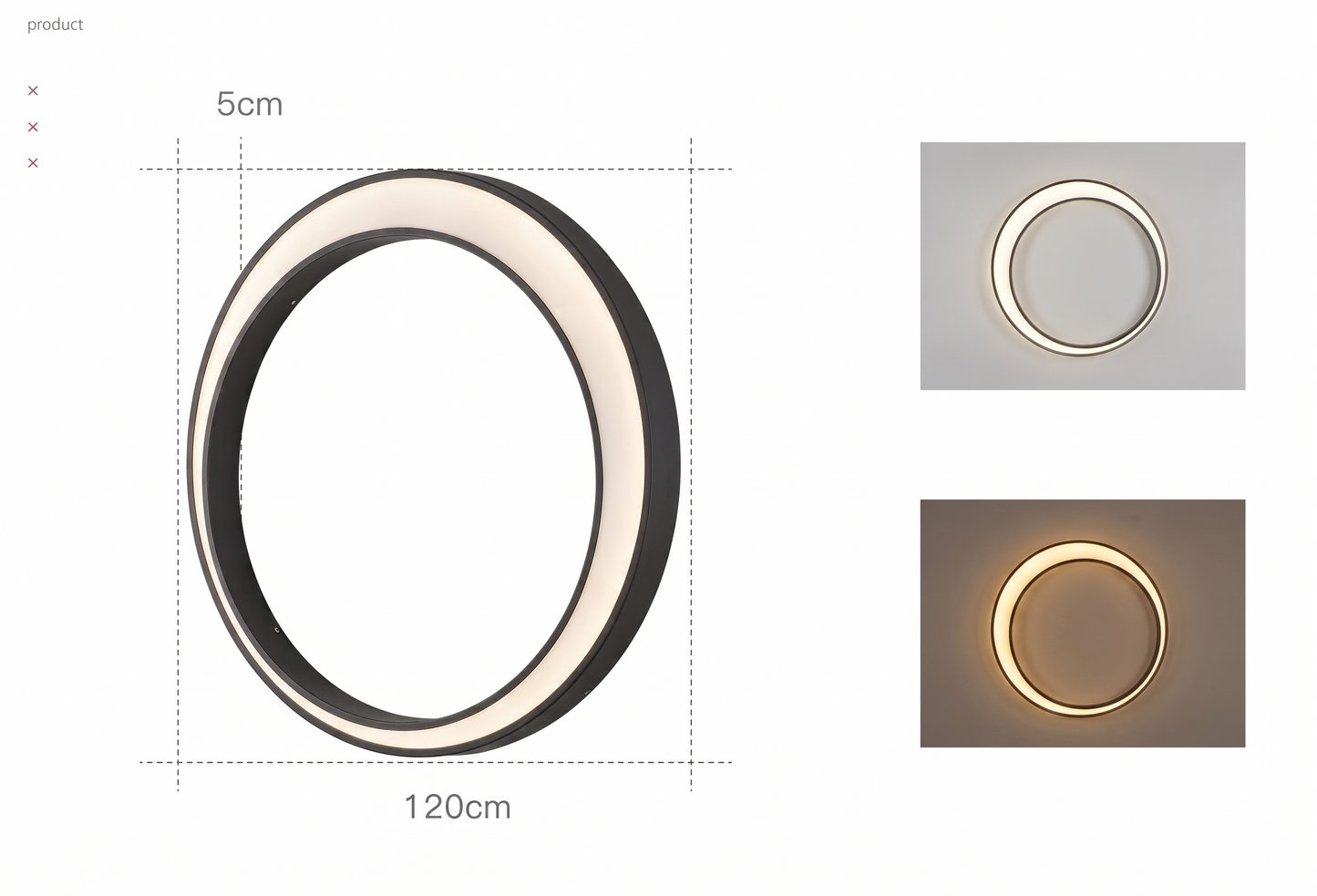 Applique "La Couronne" — LED Circulaire Luxe Extérieur
