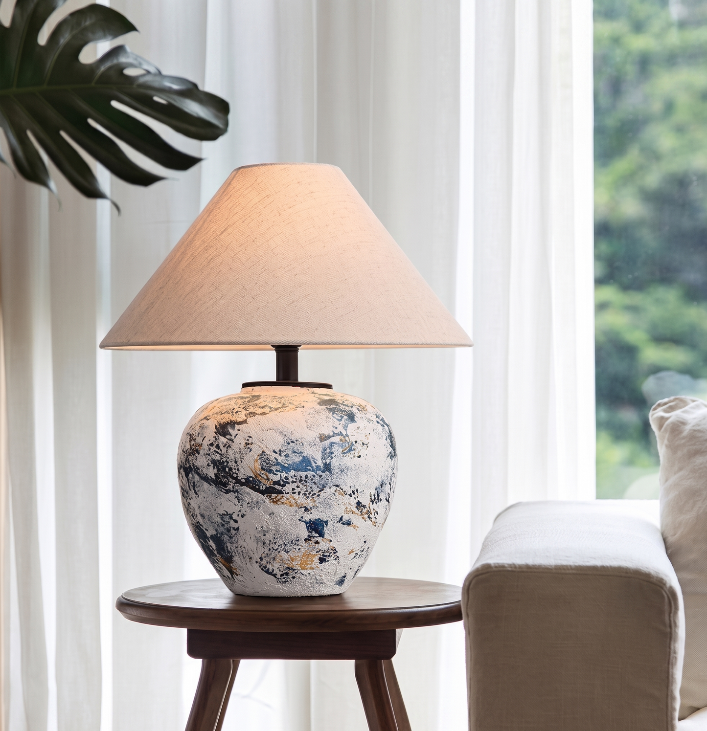 Lampe "L'Argile" — Céramique Wabi-Sabi Minimaliste