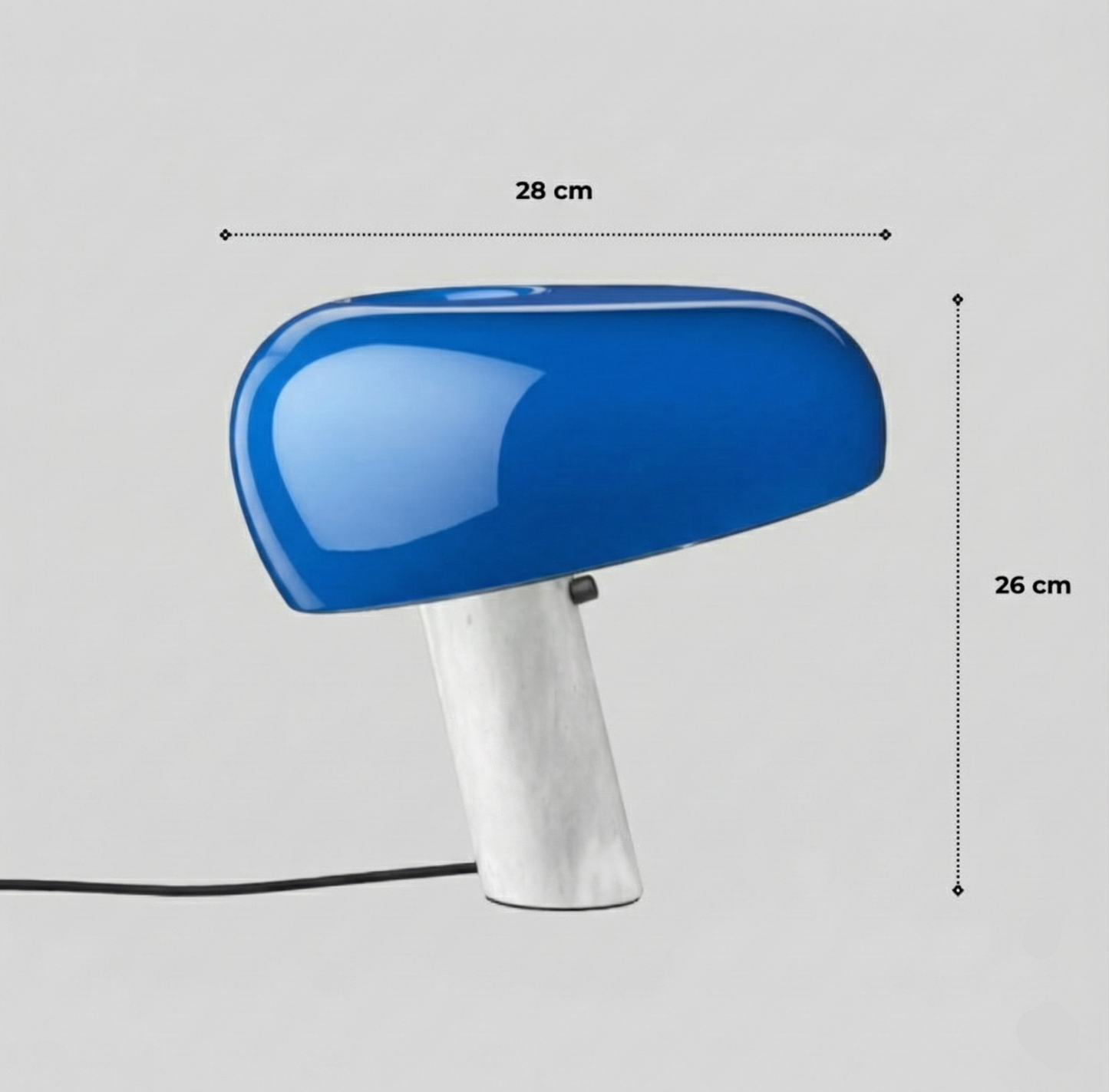 Lampe à Poser Design Italien "Snoopy" Bleu
