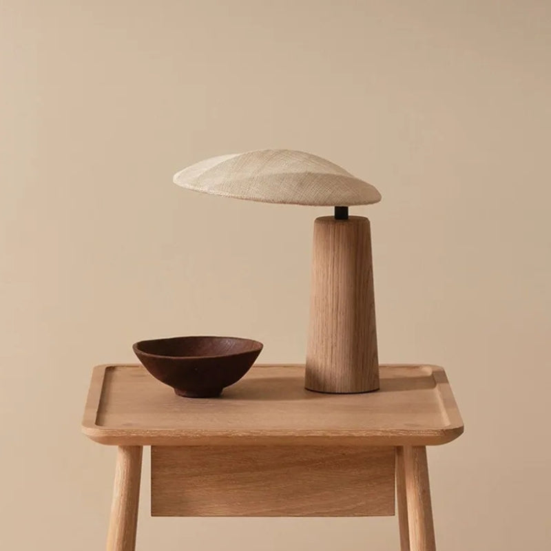 Lampe à Poser "L'Esprit" — Wabi-Sabi Bois LED E27 Zen Bohème Chic | Linea Lumen
