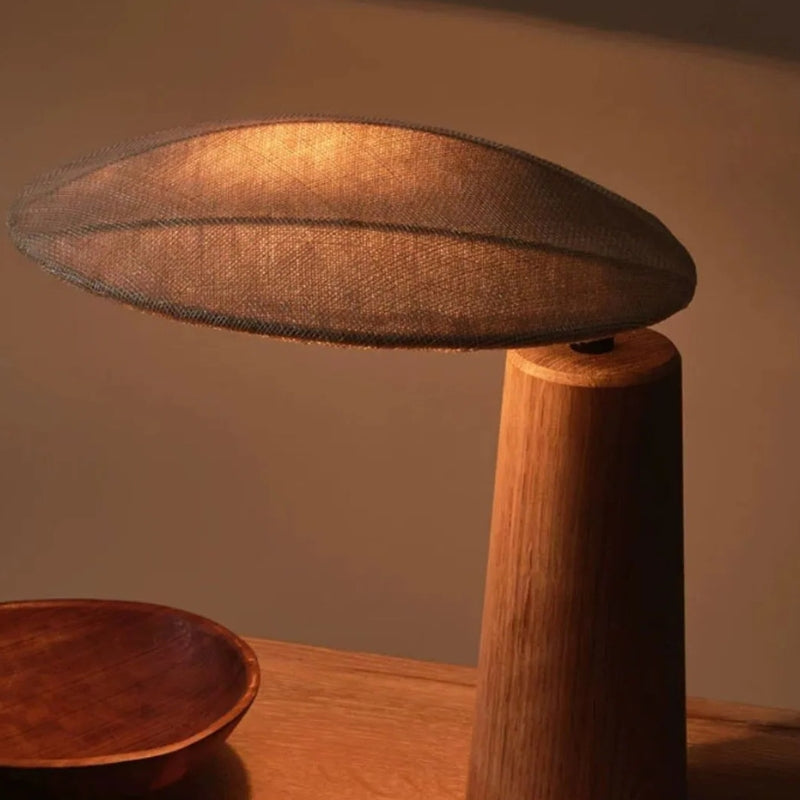 Lampe à Poser "L'Esprit" — Wabi-Sabi Bois LED E27 Zen Bohème Chic | Linea Lumen