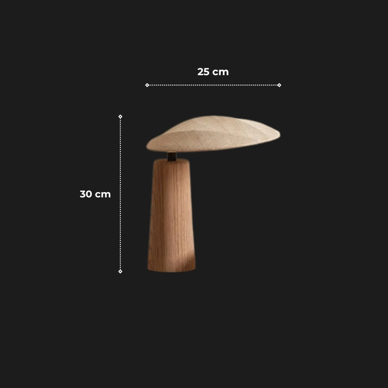 Lampe à Poser "L'Esprit" — Wabi-Sabi Bois LED E27 Zen Bohème Chic | Linea Lumen