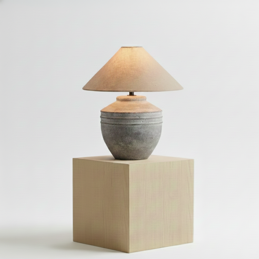 Lampe "L'Argile" — Céramique Wabi-Sabi Minimaliste
