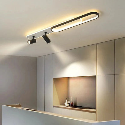 Plafonnier "Les Projecteurs" — Spots LED Orientables Noir Blanc Or Cuisine Salon | Linea Lumen