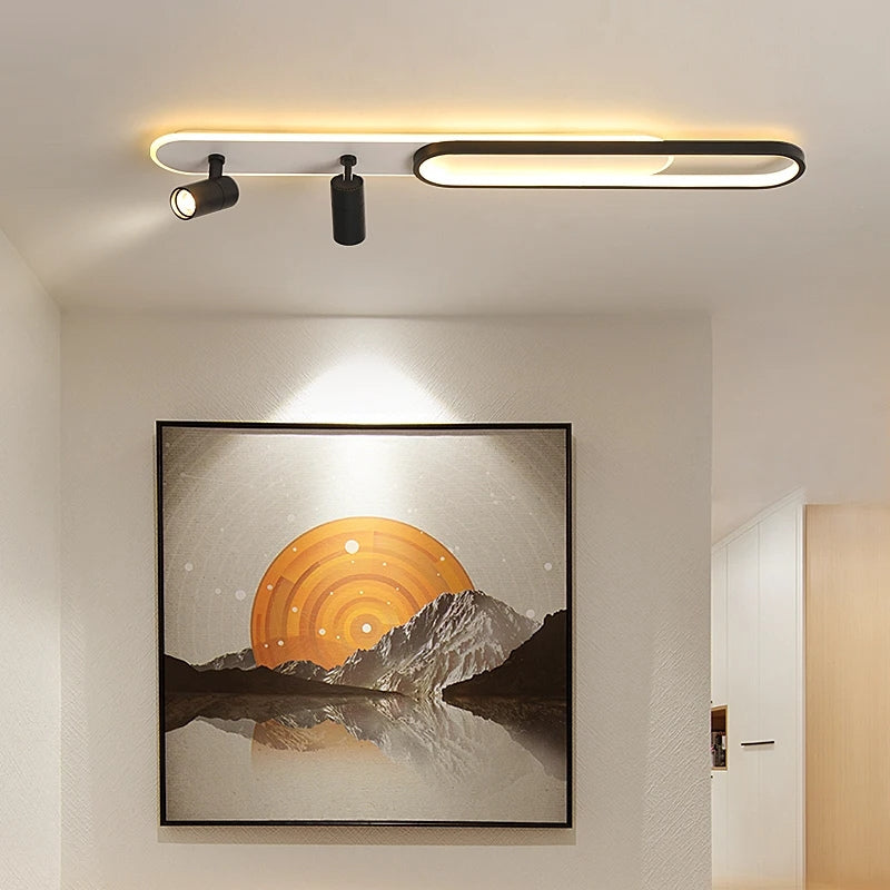 Plafonnier "Les Projecteurs" — Spots LED Orientables Noir Blanc Or Cuisine Salon | Linea Lumen