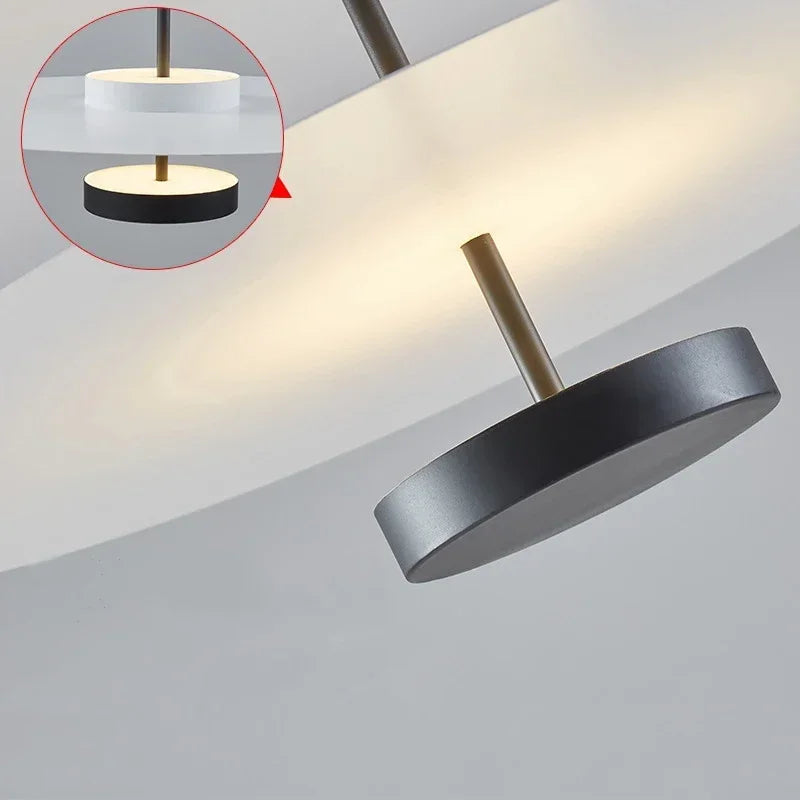 Plafonnier Double Cercle — Métal LED Moderne