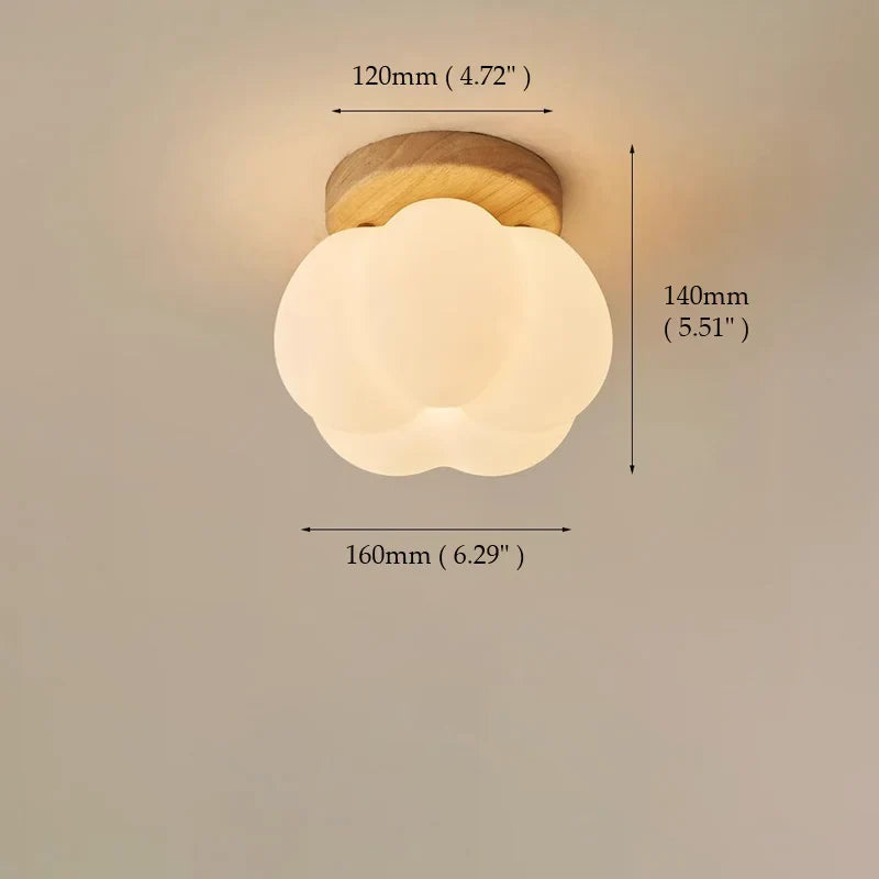 Plafonnier "La Citrouille" — Bois Sculpté LED