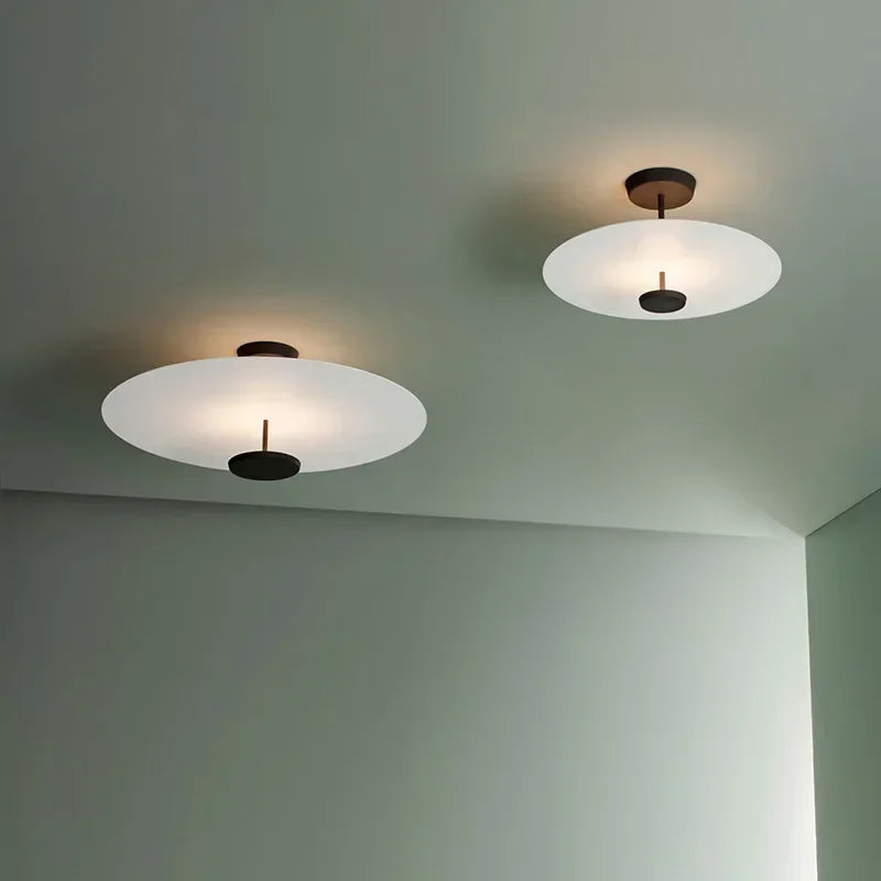 Plafonnier Double Cercle — Métal LED Moderne