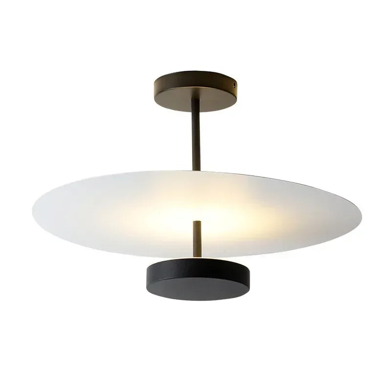 Plafonnier Double Cercle — Métal LED Moderne