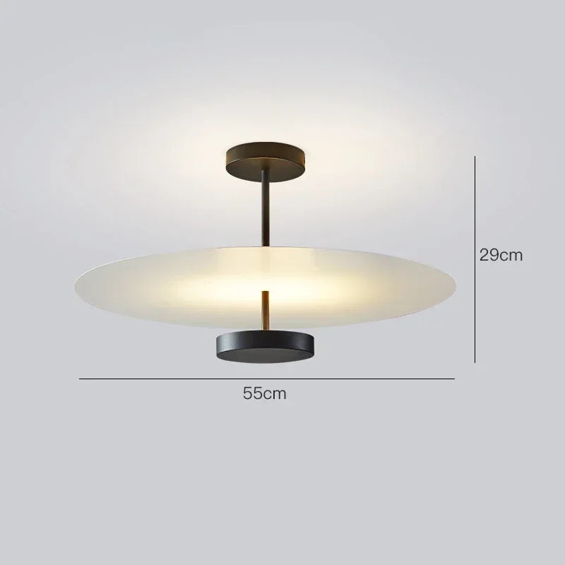Plafonnier Double Cercle — Métal LED Moderne