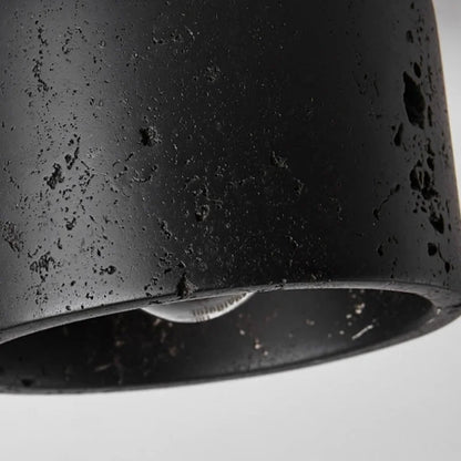 Plafonnier Travertin Noir — Pierre Naturelle LED