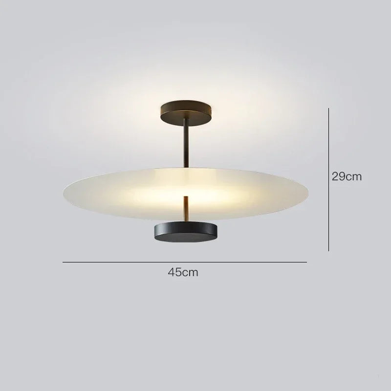 Plafonnier Double Cercle — Métal LED Moderne