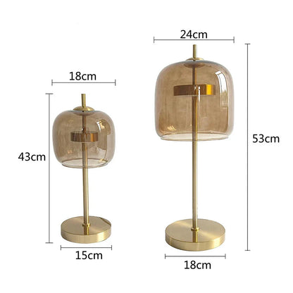Lampe à Poser "L'Ambre" — Verre Nordique Dimmable