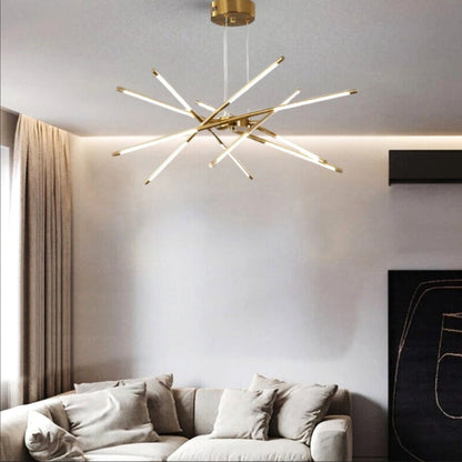 Suspension "Le Sputnik Doré" — Lustre LED Doré Dimmable Sputnik Salle à Manger | Linea Lumen