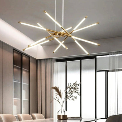 Suspension "Le Sputnik Doré" — Lustre LED Doré Dimmable Sputnik Salle à Manger | Linea Lumen