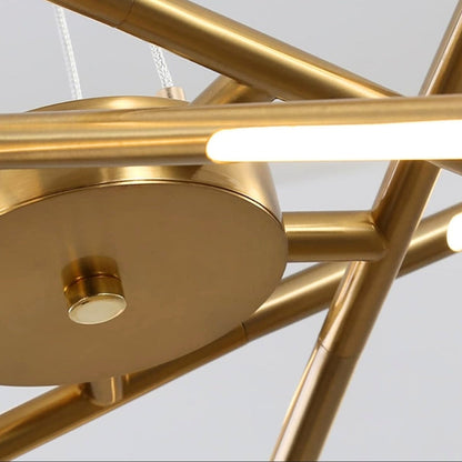 Suspension "Le Sputnik Doré" — Lustre LED Doré Dimmable Sputnik Salle à Manger | Linea Lumen