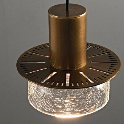 Suspension "La Globe d'Or" — Boule Verre Noir & Or LED Salon Salle à Manger | Linea Lumen