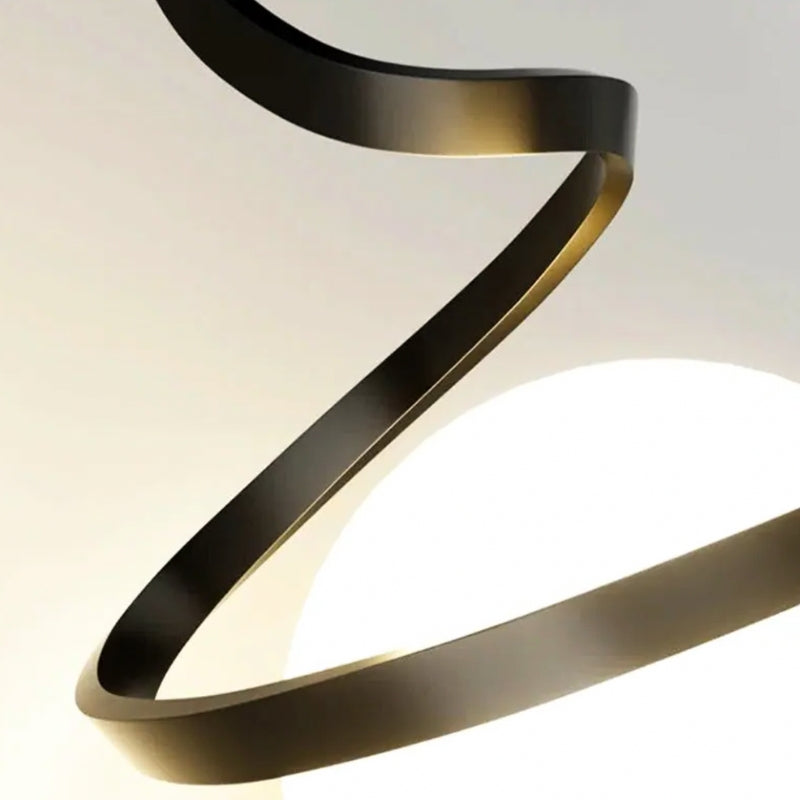 Suspension "L'Orbitale" — Globe Spirale Métal LED Tricolor Ø 18 cm Noir Or Blanc | Linea Lumen