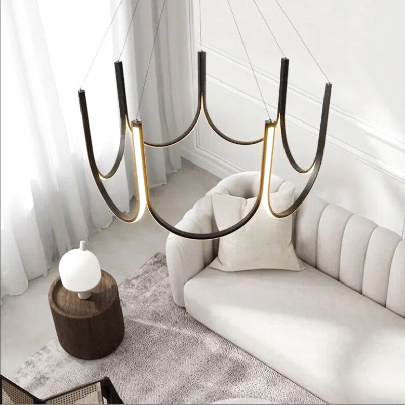 Suspension "Le Grand Large" — XXL LED Barres Déployées Loft Grand Salon | Linea Lumen