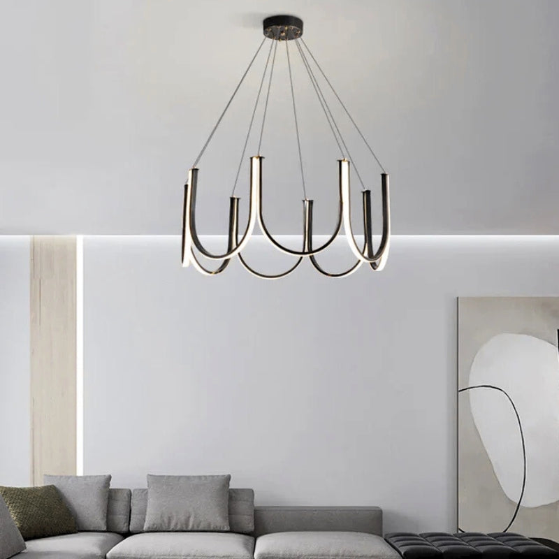 Suspension "Le Grand Large" — XXL LED Barres Déployées Loft Grand Salon | Linea Lumen