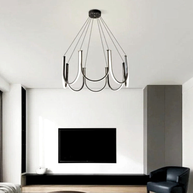 Suspension "Le Grand Large" — XXL LED Barres Déployées Loft Grand Salon | Linea Lumen