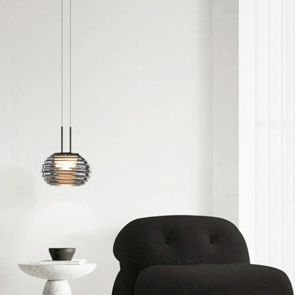Suspension "La Conviviale" — Verre Soufflé Cannelé Design Moderne Salle à Manger | Linea Lumen