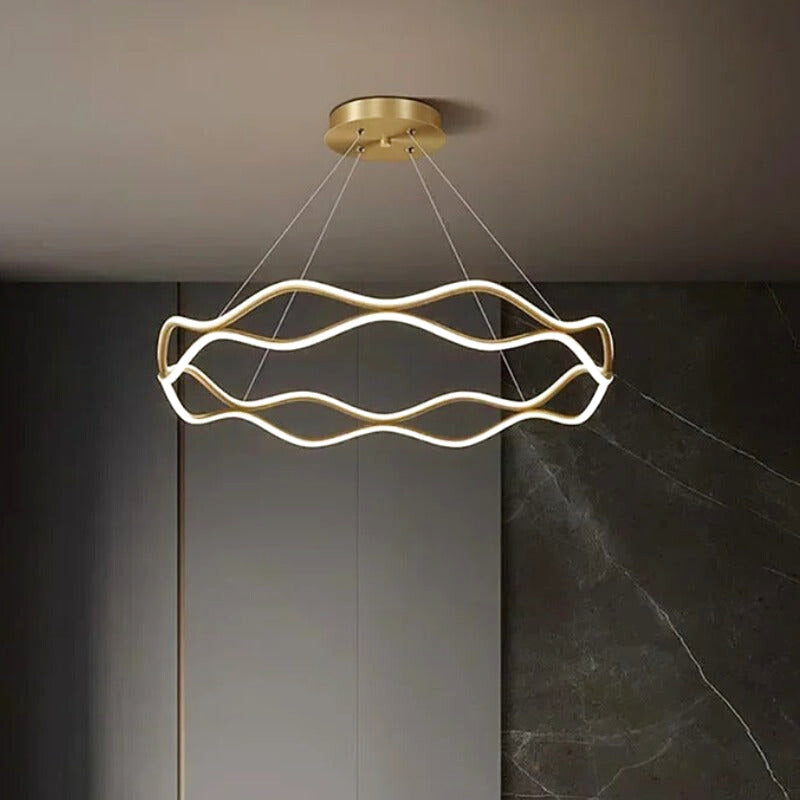 Suspension "Le Cercle" — LED Circulaire Minimaliste Luxe Hall Salon | Linea Lumen