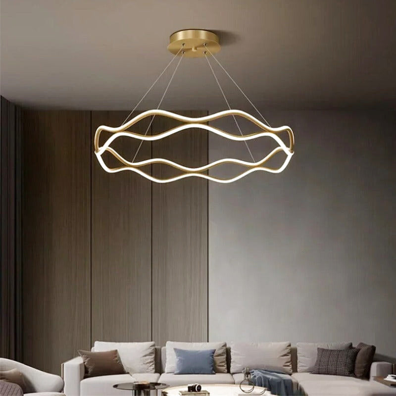 Suspension "Le Cercle" — LED Circulaire Minimaliste Luxe Hall Salon | Linea Lumen