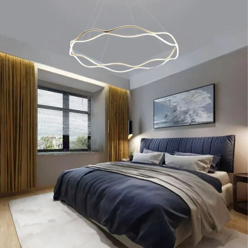 Suspension "Le Cercle" — LED Circulaire Minimaliste Luxe Hall Salon | Linea Lumen