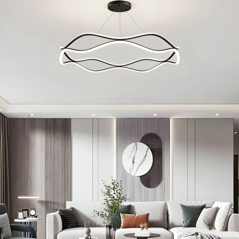 Suspension "Le Cercle" — LED Circulaire Minimaliste Luxe Hall Salon | Linea Lumen