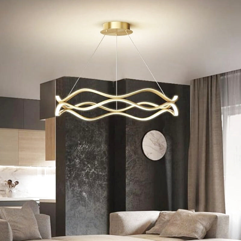 Suspension "Le Cercle" — LED Circulaire Minimaliste Luxe Hall Salon | Linea Lumen