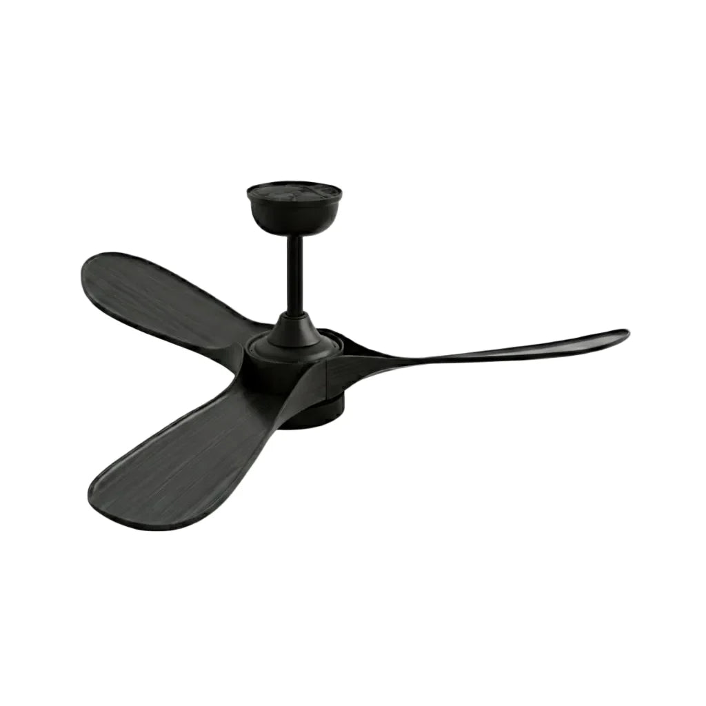 Ventilateur Plafond Vintage Industriel LED 24W — Moteur DC 35W — Total Noir Mat