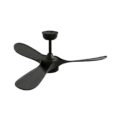 Ventilateur Plafond Vintage Industriel LED 24W — Moteur DC 35W — Total Noir Mat