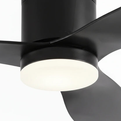 Ventilateur Plafond Ultra-plat 22cm LED 24W — Moteur Plat Silencieux — Total Noir Mat