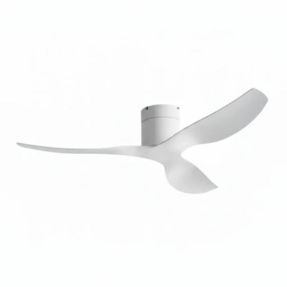 Ventilateur Plafond Ultra-plat 22cm Sans LED — Moteur Plat Silencieux — Total Blanc Mat