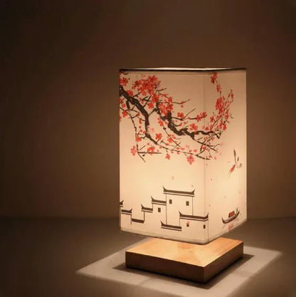Lampe "La Pagode" — Bois & Tissu Style Chinois