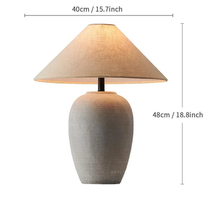 Lampe "L'Argile" — Céramique Wabi-Sabi Minimaliste