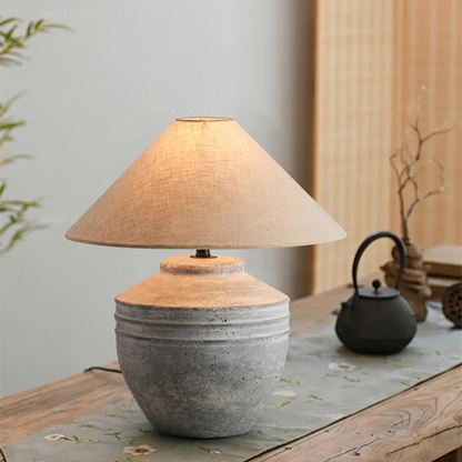 Lampe "L'Argile" — Céramique Wabi-Sabi Minimaliste